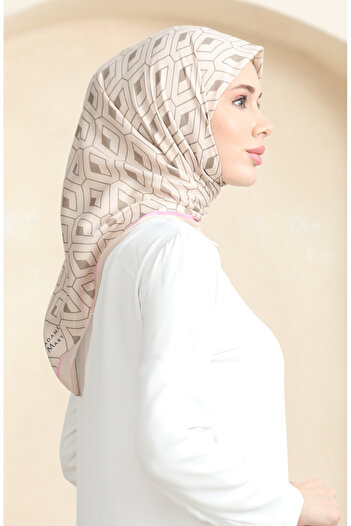 sefamerve 19094-07 Model Beige Milk Coffee Soft Cotton Scarf