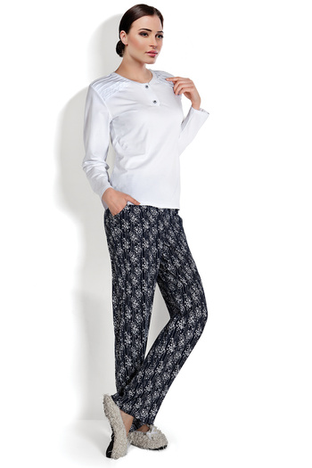 Doremi White Black Women's Pajama Set