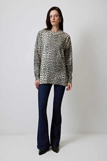 Touché Privé Leopard Printed Knitwear Sweater