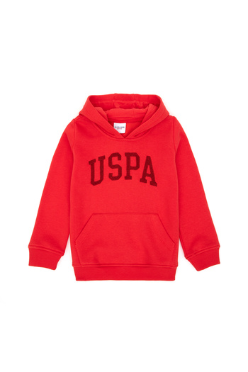 U.S. Polo Assn. Girl's Red Basic Hooded Sweatshirt 50296388 -Vr030