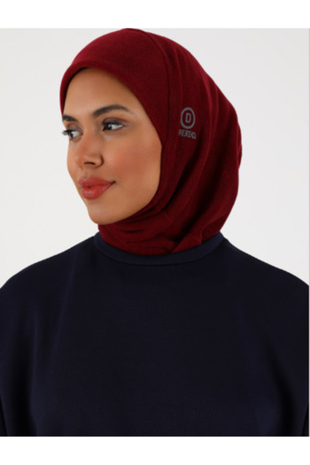 Differenza Burgundy Thermal Fleece Hijab Hologram Bonnet