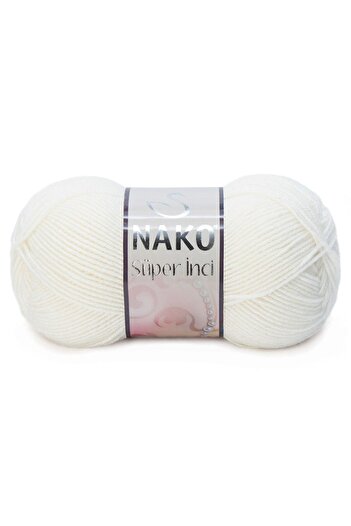 NAKO Super Pearl 25% Wool Hand Knitting Thread 300 Ecru