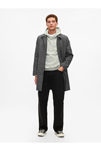 GAP Erkek Gri Relaxed Fit Kaban