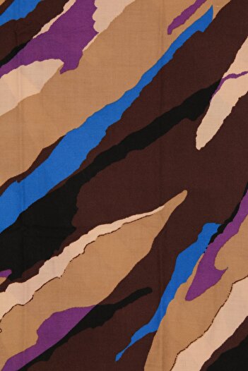 comma Women Allover Print Fringe Scarf 184 x 70 cm, Brown Combo
