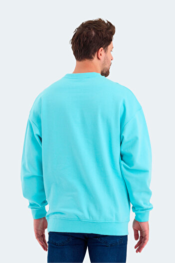 Slazenger Vadik Oversize Men's Turquoise Sweatshirt
