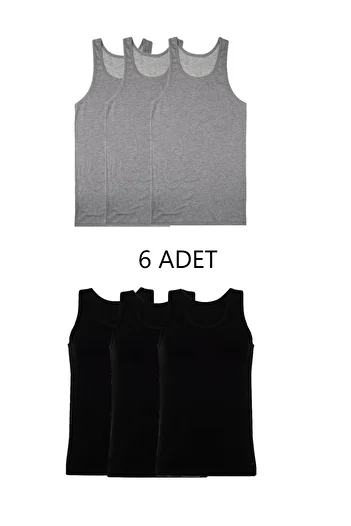 MODA YILDIZ 6-Piece Mixed Color Men's Athlete Set Grey-Black