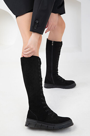 SOHO Suede Women's Boots 19977 - Black