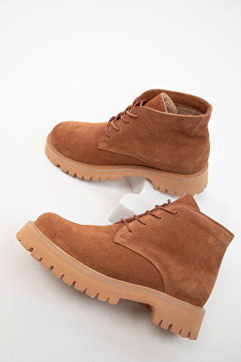 SOHO Tan Suede Γνήσιες Δερμάτινες Γυναικείες Μπότες & Μποτάκια 19839