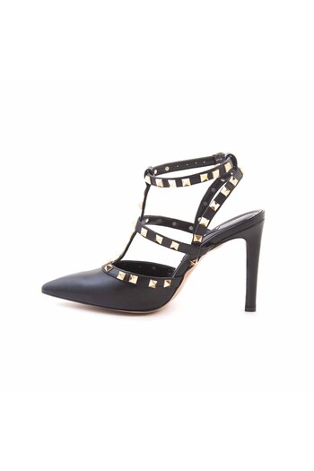KEMAL TANCA Women's Patent Leather Black Heeled Shoes