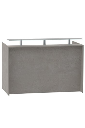 Mahmayi R06 Light Concrete Office Reception Desk - 160cm