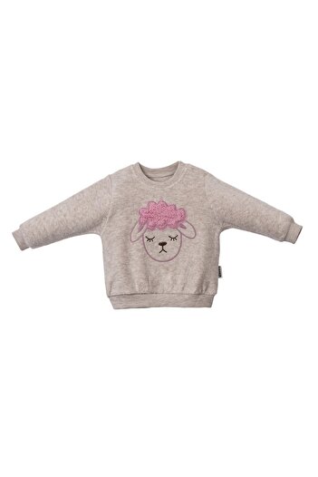 Necix's Baby Girl Knitted Set with Lamb Beret - Dusty Rose