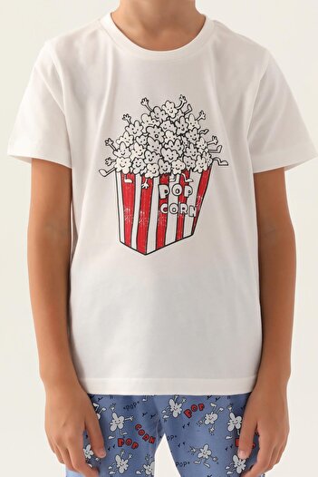 Rolypoly Aile Pijama Takımı, Popcorn Baskılı, %100 Pamuk, (ayrı ayrı fiyatlandırılır)