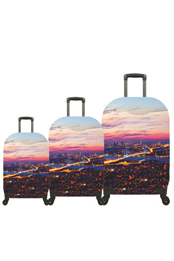MY SARACİYE My Bosphorus 61 - Large, Medium, and Cabin Size Saddler Suitcase and Luggage Cover Set