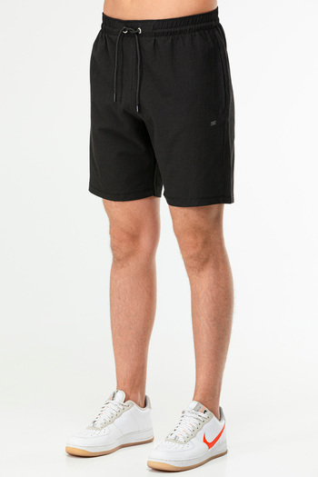 speedlife Men's Black Regular Cotton Shorts Xe0303