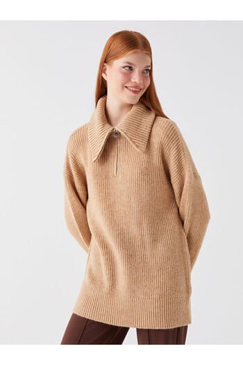 LC Waikiki Turtleneck Plain Long Sleeve Women's Knitwear Sweater