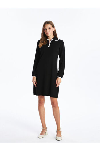LC Waikiki Create Your Style from Uzg Store |   Polo Neck Women's Knitwear Dress