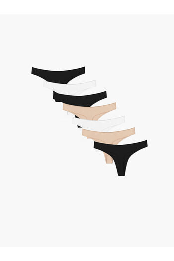 LC Waikiki Pack of 7 Plain Thong Panties
