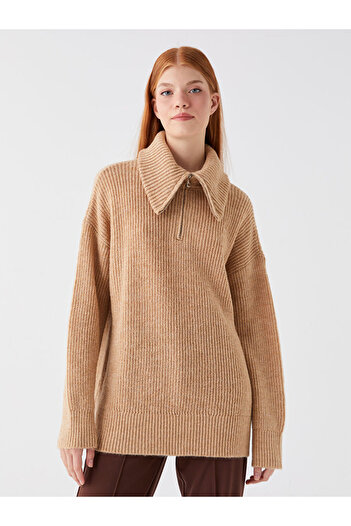 LC Waikiki Turtleneck Plain Long Sleeve Women's Knitwear Sweater