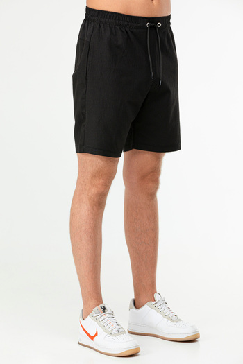 speedlife Men's Black Regular Cotton Shorts Xe0303