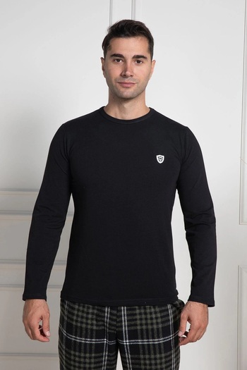 Mecit Pijama Ekoseli Büyük Beden Kalın Erkek Pijama Takımı  %75 Pamuk %25 Viskon. Model cep detaylıdır.