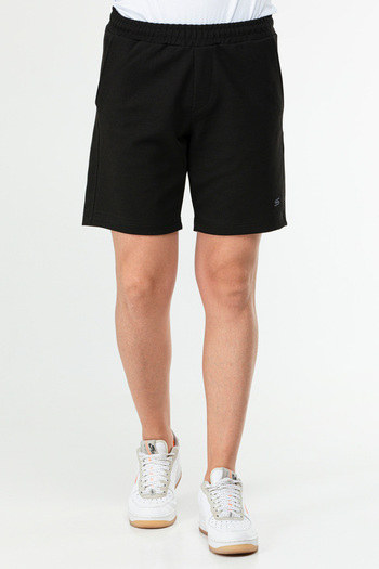 speedlife Men's Black Regular Cotton Shorts Xe0304