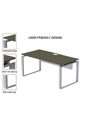 Mahmayi Carre 5116 Modern Workstation without Drawer  Desk Grey Ideal for Home