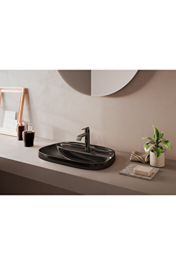VitrA Suit A4281639 Sink Faucet, Top Control, Glossy Black