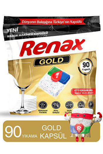 RENAX Gold Dishwasher Capsule 90 Pcs