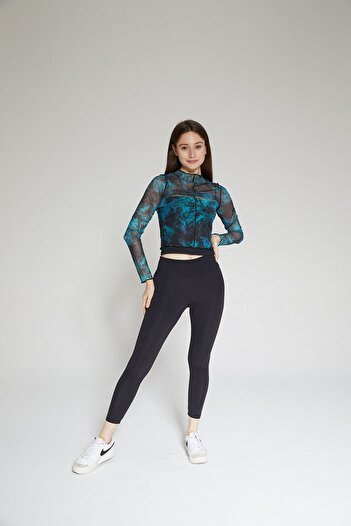 Chandraswear Green Women's Tulle Blouse - Nules