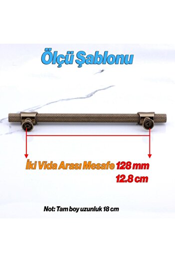 Badem10 Arsin Bronze Metal 128 mm - 12.8 cm Furniture Kitchen Drawer Cabinet Cabinet Handle Handle Handles
