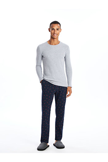 LC Waikiki Crew Neck Long Sleeve Men's Pajama Top (W4)
