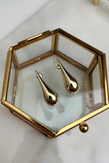 Modex Flat Plate Drop Earrings(Size:3 cm)
