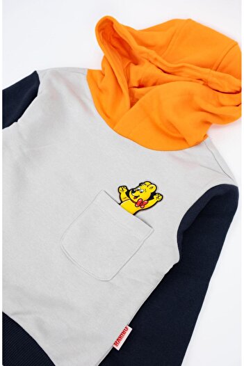 Haribo Goldbear Gray Hooded Pocket Sweatshirt