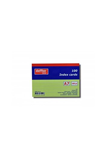 DEFFTER A7 Yellow Striped Index Card