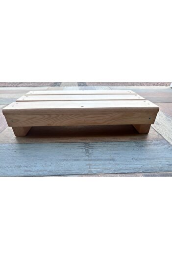 KAMBİYUM 10 cm High Natural Wooden Step Board