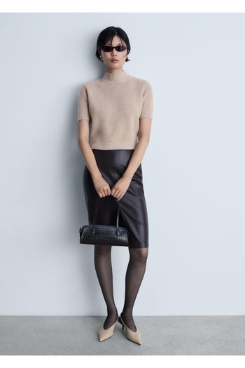 MANGO Woman Short Sleeve Wool Sweater