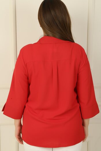 By Saygı Πόλο γιακά και τεταρτομανίκι B.B.Blouse