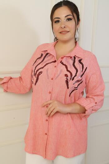 By Saygı B. Size Embroidered Shirt