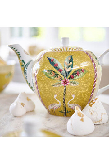 Pip Studio La Majorelle Sarı Porselen Demlik 1600 Ml