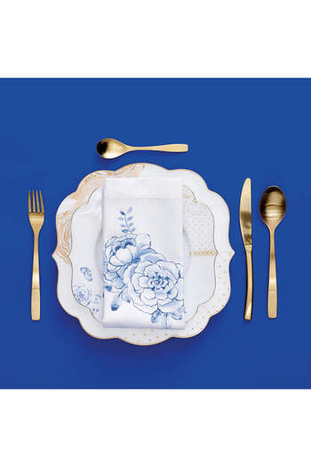 Pip Studio Royal White Mavi Beyaz Porselen Yemek Tabağı 28 Cm
