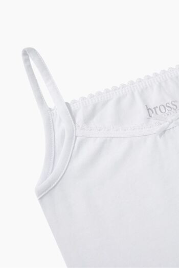 Bross Girl's 100% Cotton 6-Piece Tank Top Set 1035 White