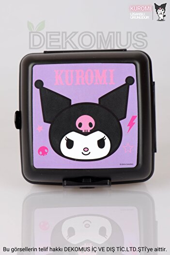 kuromi New Season Licensed 2-Tier Lunch Box with Dekomus / Lunch Box "With Wet Wipes Gift"