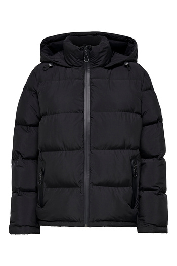 ONLY Onlpaula Women's Hooded Black Puffer Coat 15326656