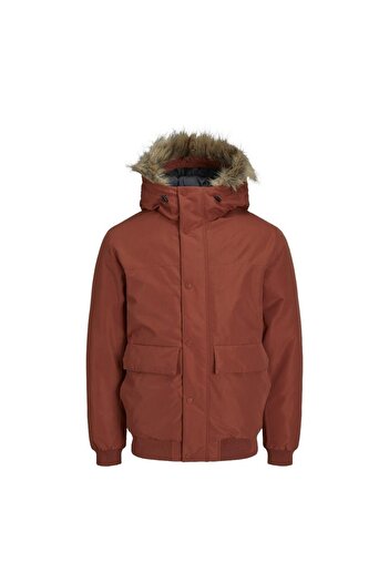 Jack & Jones Ανδρικό παλτό Jjchamp με κουκούλα 12236822   κανέλα