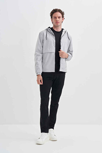 Cazador Jazz 1011 Hooded, Fleece Lined Unisex Raincoat Micro Coat