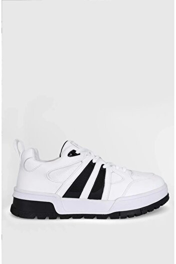 Lufian 111230252   Adidași din piele pentru bărbați Edgar Casual White