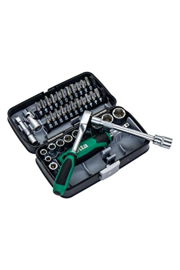 Elta 1/4" Altıköşe Cırcırlı Lokma Anahtar Ve Bits Uç Seti 38 Parça