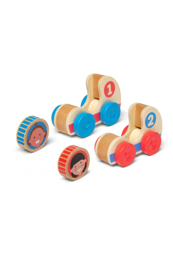 Melissa & Doug Set de doua masinute din lemn colectia GO TOTs