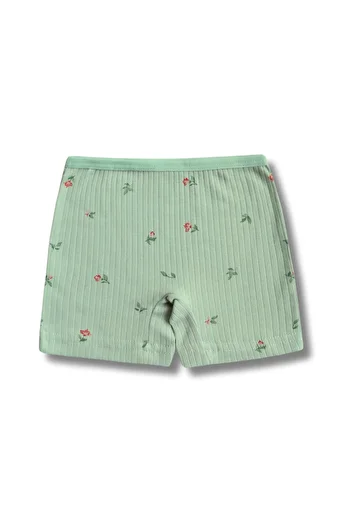 GizaKids 100% Cotton Girl's Ribbed Camisole Boxer Briefs Underwear Set of 6