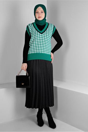 Alvina SCRATCH PATTERNED KNIT SUEVETER 43144